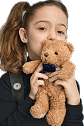 girl kissing teddy